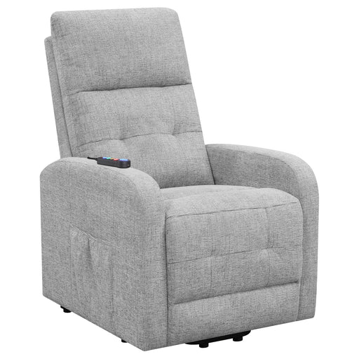 Howie Tufted Upholstered Power Lift Recliner Grey - Imperial Furniture (Las Vegas, NV) - Multi Location