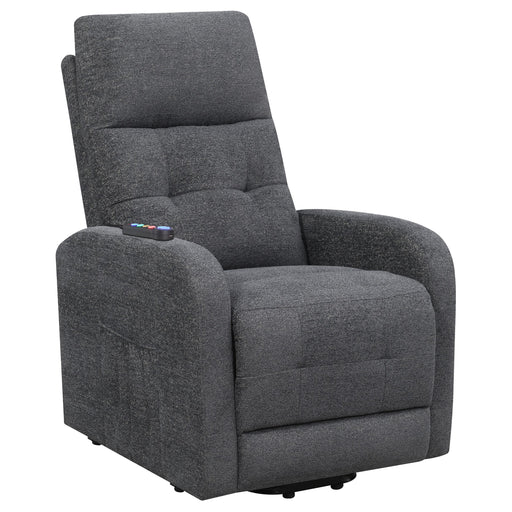 Howie Tufted Upholstered Power Lift Recliner Charcoal - Imperial Furniture (Las Vegas, NV) - Multi Location