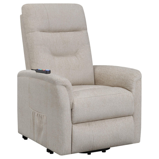 Henrietta Power Lift Recliner with Storage Pocket Beige - Imperial Furniture (Las Vegas, NV) - Multi Location