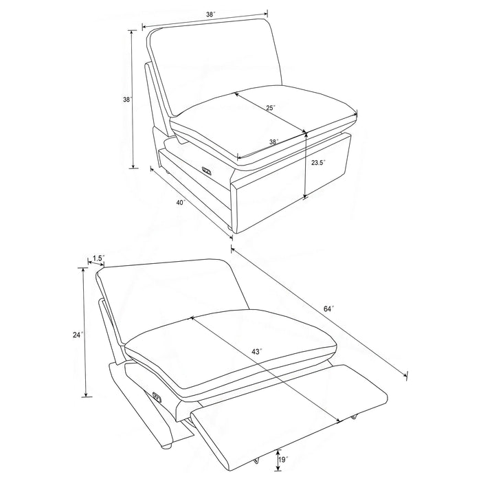 Collins Armless chair - Imperial Furniture (Las Vegas, NV) - Multi Location