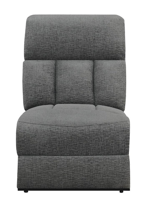 Bahrain Upholstered Armless Chair Charcoal - Imperial Furniture (Las Vegas, NV) - Multi Location