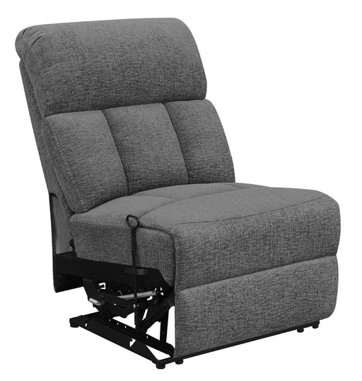 Bahrain Upholstered Armless Recliner Charcoal - Imperial Furniture (Las Vegas, NV) - Multi Location