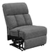 Bahrain Upholstered Armless Recliner Charcoal - Imperial Furniture (Las Vegas, NV) - Multi Location