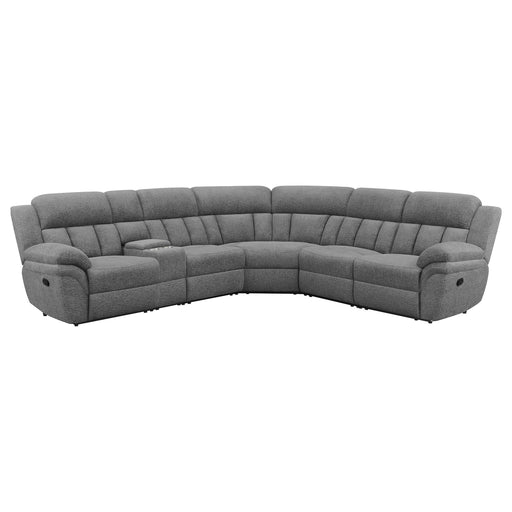 Bahrain 6-piece Upholstered Motion Sectional Charcoal - Imperial Furniture (Las Vegas, NV) - Multi Location