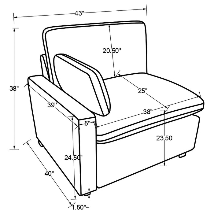 Collins Sectionals White - Imperial Furniture (Las Vegas, NV) - Multi Location