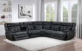 Hewitt Leather Upholstered Power Reclining Sectional Black - Imperial Furniture (Las Vegas, NV) - Multi Location