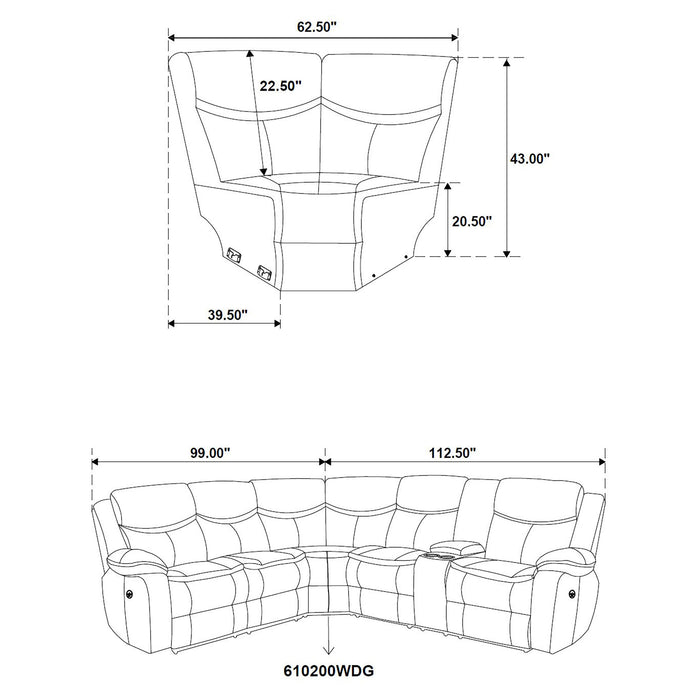 Sycamore Reclining Sectionals - Imperial Furniture (Las Vegas, NV) - Multi Location