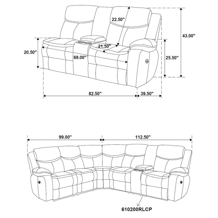 Sycamore Reclining Sectionals - Imperial Furniture (Las Vegas, NV) - Multi Location
