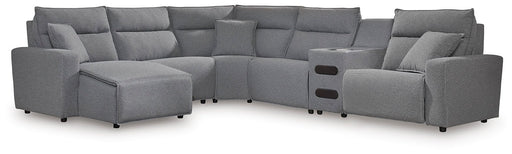ModMax II Reclining Sectional with Chaise and Audio Console - Imperial Furniture (Las Vegas, NV) - Multi Location