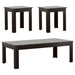 Rhodes 3-piece Faux-marble Top Occasional Table Set Black - Imperial Furniture (Las Vegas, NV) - Multi Location