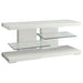 Cogswell 2-shelf TV Console Glossy White - Imperial Furniture (Las Vegas, NV) - Multi Location