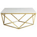 Meryl Square Coffee Table White and Gold - Imperial Furniture (Las Vegas, NV) - Multi Location
