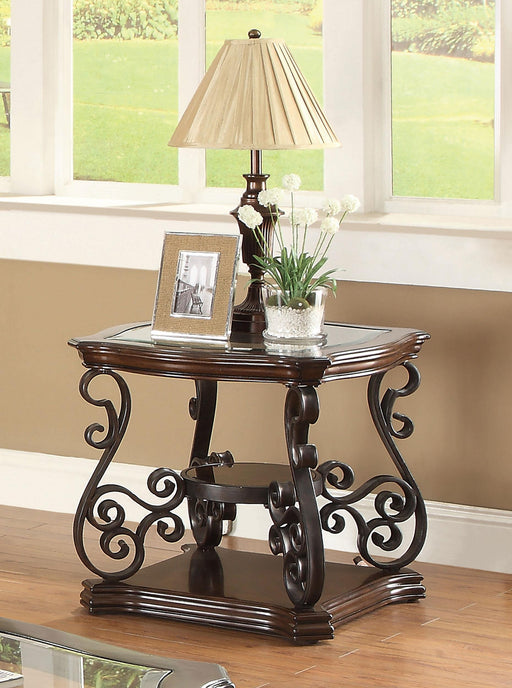 Laney End Table Deep Merlot and Clear - Imperial Furniture (Las Vegas, NV) - Multi Location