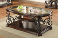 Laney Coffee Table Deep Merlot and Clear - Imperial Furniture (Las Vegas, NV) - Multi Location