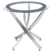 Brooke Glass Top End Table Chrome and Black - Imperial Furniture (Las Vegas, NV) - Multi Location