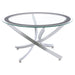 Brooke Glass Top Coffee Table Chrome and Black - Imperial Furniture (Las Vegas, NV) - Multi Location