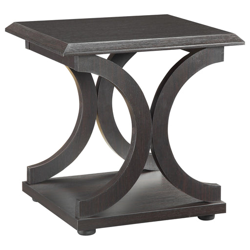 Shelly C-shaped Base End Table Cappuccino - Imperial Furniture (Las Vegas, NV) - Multi Location