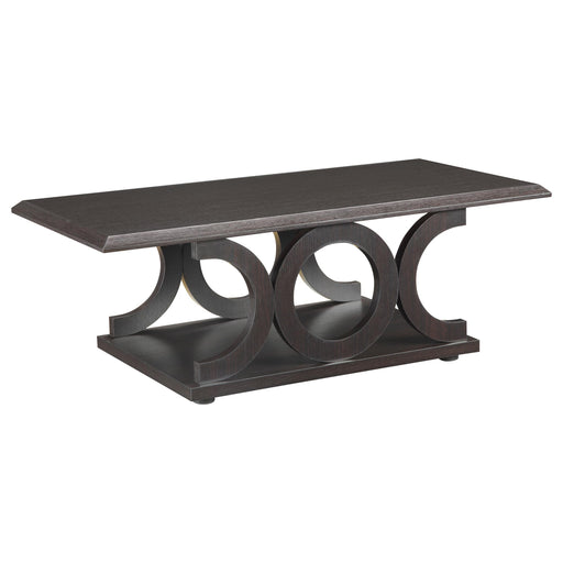 Shelly C-shaped Base Coffee Table Cappuccino - Imperial Furniture (Las Vegas, NV) - Multi Location