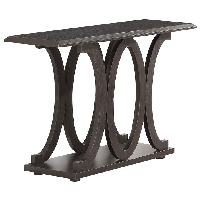 Shelly C-shaped Base Sofa Table Cappuccino - Imperial Furniture (Las Vegas, NV) - Multi Location