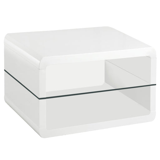 Elana Square 2-shelf End Table Glossy White - Imperial Furniture (Las Vegas, NV) - Multi Location