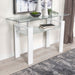 Dyer Rectangular Glass Top Sofa Table With Shelf White - Imperial Furniture (Las Vegas, NV) - Multi Location