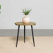 Pilar Round Solid Wood Top End Table Natural and Black - Imperial Furniture (Las Vegas, NV) - Multi Location