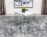 Opal Square End Table With Clear Glass Legs White High Gloss - Imperial Furniture (Las Vegas, NV) - Multi Location
