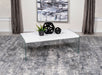 Opal Rectangular Coffee Table With Clear Glass Legs White High Gloss - Imperial Furniture (Las Vegas, NV) - Multi Location