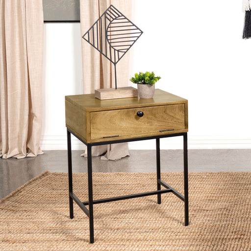 Stephie 1-drawer Rectangular End Table Honey Brown - Imperial Furniture (Las Vegas, NV) - Multi Location