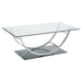 Danville U-shaped Coffee Table Chrome - Imperial Furniture (Las Vegas, NV) - Multi Location