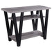 Stevens V-shaped Sofa Table Black and Antique Grey - Imperial Furniture (Las Vegas, NV) - Multi Location