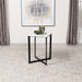 Tobin Square Marble Top End Table White and Black - Imperial Furniture (Las Vegas, NV) - Multi Location