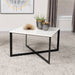 Tobin Square Marble Top Coffee Table White and Black - Imperial Furniture (Las Vegas, NV) - Multi Location