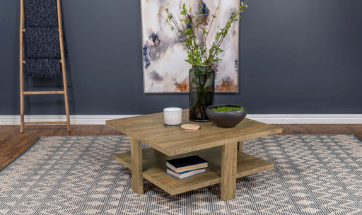 Dawn Square Engineered Wood Coffee Table With Shelf Mango - Imperial Furniture (Las Vegas, NV) - Multi Location