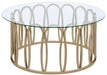 Monett Round Coffee Table Chocolate Chrome and Clear - Imperial Furniture (Las Vegas, NV) - Multi Location