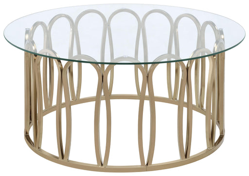 Monett Round Coffee Table Chocolate Chrome and Clear - Imperial Furniture (Las Vegas, NV) - Multi Location
