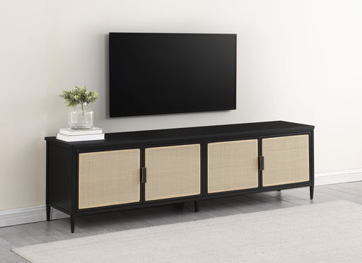 Amherst 4-door 78-inch Metal TV Stand Media Console Black - Imperial Furniture (Las Vegas, NV) - Multi Location