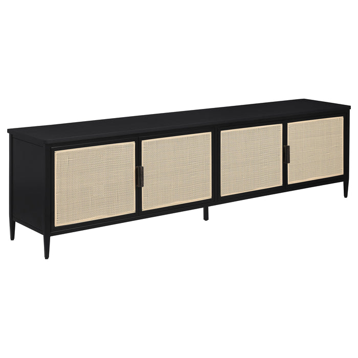 Amherst 4-door 78-inch Metal TV Stand Media Console Black - Imperial Furniture (Las Vegas, NV) - Multi Location