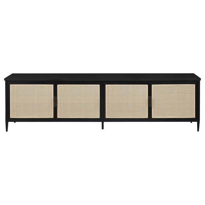 Amherst 4-door 78-inch Metal TV Stand Media Console Black - Imperial Furniture (Las Vegas, NV) - Multi Location
