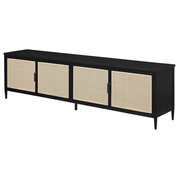 Amherst 4-door 78-inch Metal TV Stand Media Console Black - Imperial Furniture (Las Vegas, NV) - Multi Location