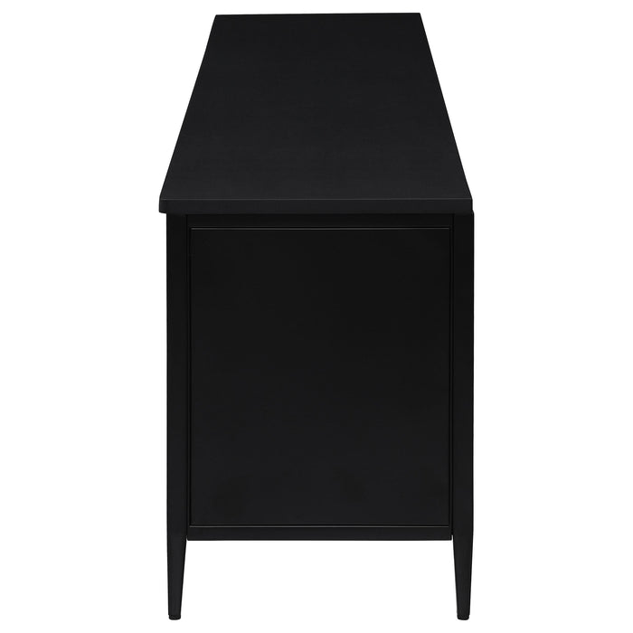 Amherst 4-door 78-inch Metal TV Stand Media Console Black - Imperial Furniture (Las Vegas, NV) - Multi Location