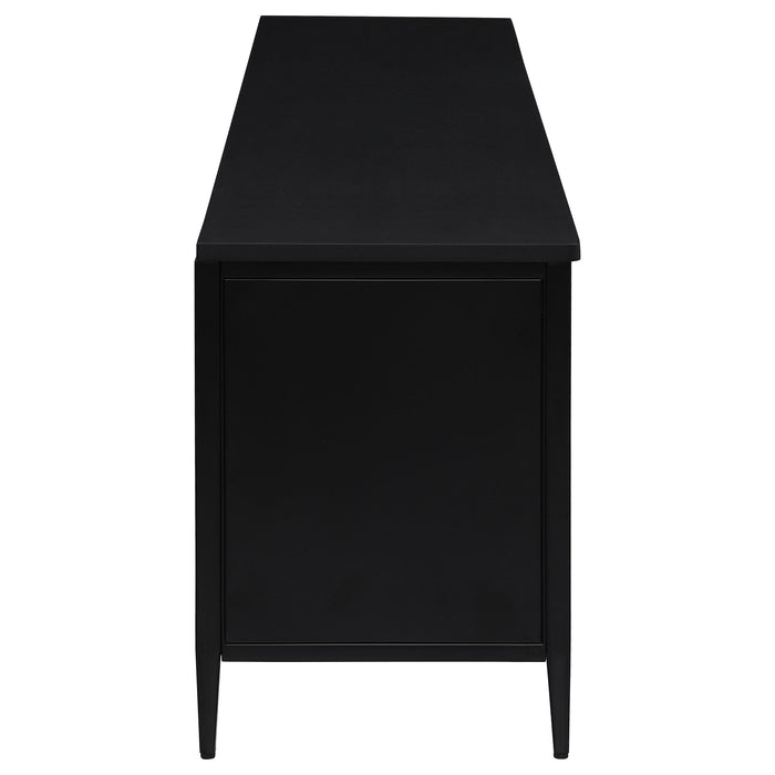 Amherst 4-door 78-inch Metal TV Stand Media Console Black - Imperial Furniture (Las Vegas, NV) - Multi Location