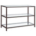 Trini Sofa Table with Glass Shelf Black Nickel - Imperial Furniture (Las Vegas, NV) - Multi Location