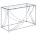 Lille Glass Top Rectangular Sofa Table Accents Chrome - Imperial Furniture (Las Vegas, NV) - Multi Location