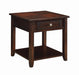 Bradford Square 1-shelf End Table Walnut - Imperial Furniture (Las Vegas, NV) - Multi Location