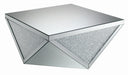 Amore Square Coffee Table with Triangle Detailing Silver and Clear Mirror - Imperial Furniture (Las Vegas, NV) - Multi Location