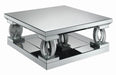 Amalia Square Coffee Table with Lower Shelf Clear Mirror - Imperial Furniture (Las Vegas, NV) - Multi Location