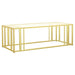 Adri Metal Frame Coffee Table Matte Brass - Imperial Furniture (Las Vegas, NV) - Multi Location