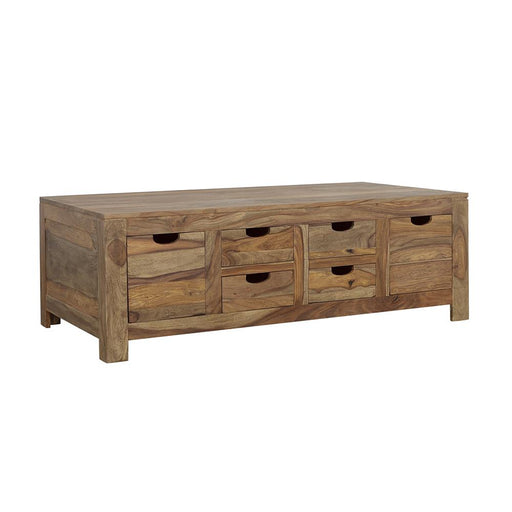 Esther 6-drawer Storage Coffee Table Natural Sheesham - Imperial Furniture (Las Vegas, NV) - Multi Location