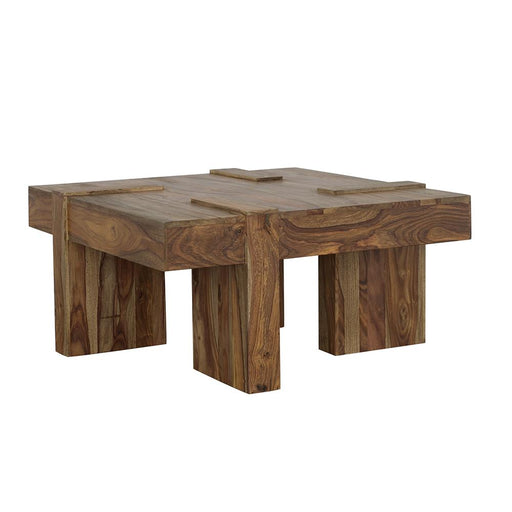 Samira Wooden Square Coffee Table Natural Sheesham - Imperial Furniture (Las Vegas, NV) - Multi Location